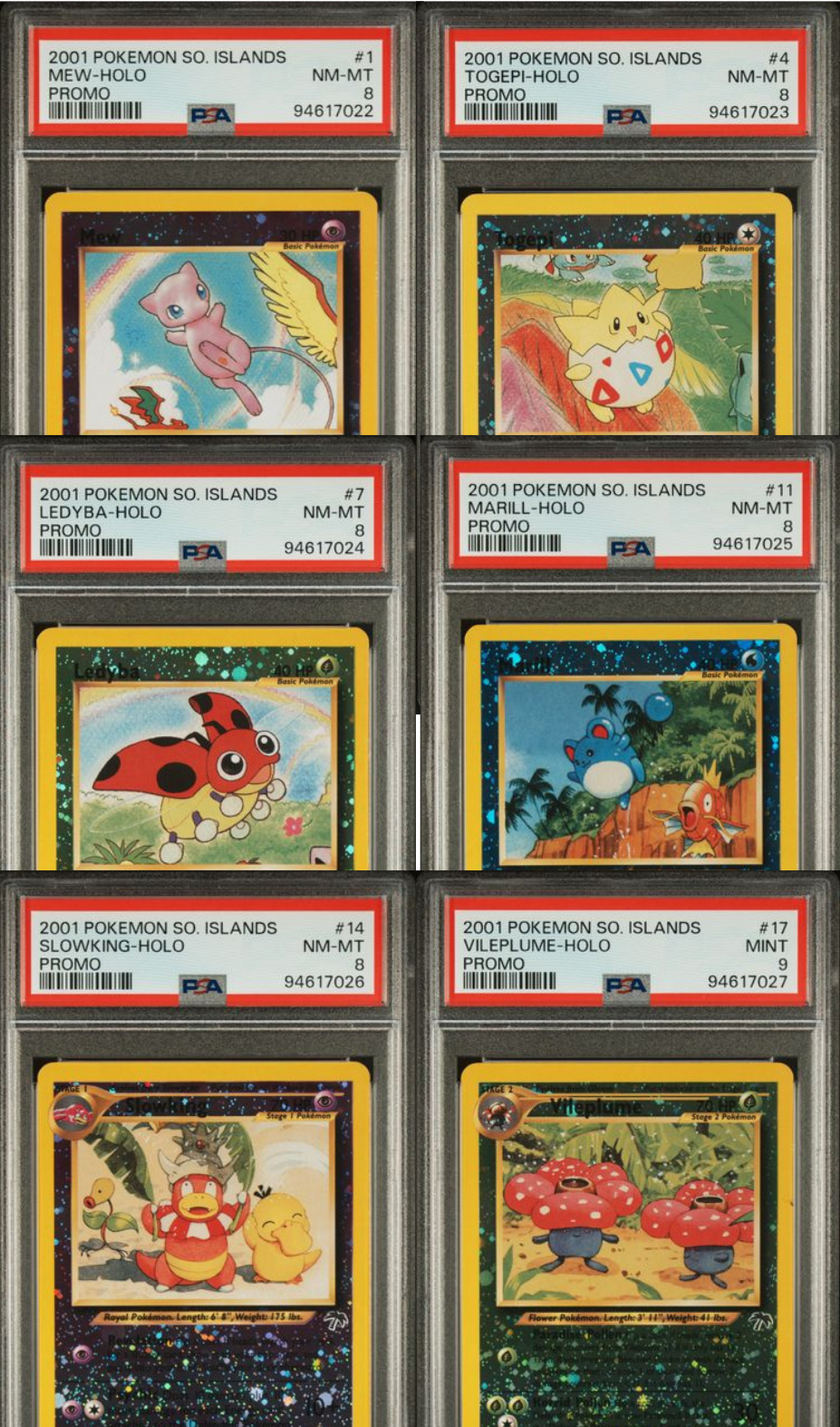 POKEMON SOUTHERN ISLANDS HOLO SEQUENTIAL FULL SET