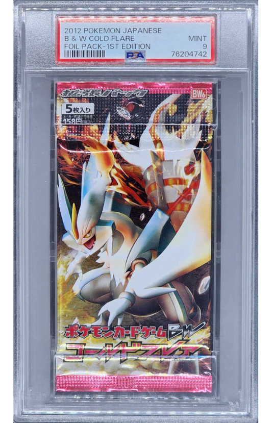 BLACK & WHITE COLD FLARE BOOSTER PACK JAPANESE FIRST EDITION PSA 9