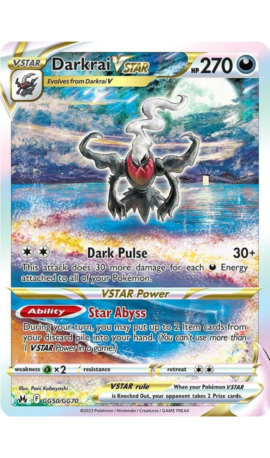 DARKRAI VSTAR GG50/GG70 CROWN ZENITH GALARIAN GALLERY