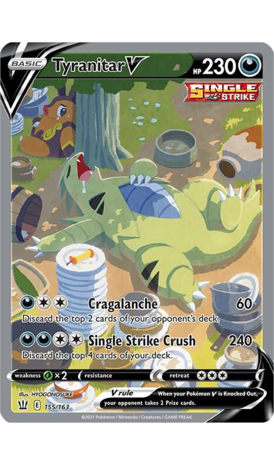 TYRANITAR V 155/163 BATTLE STYLES ALTERNATE ART