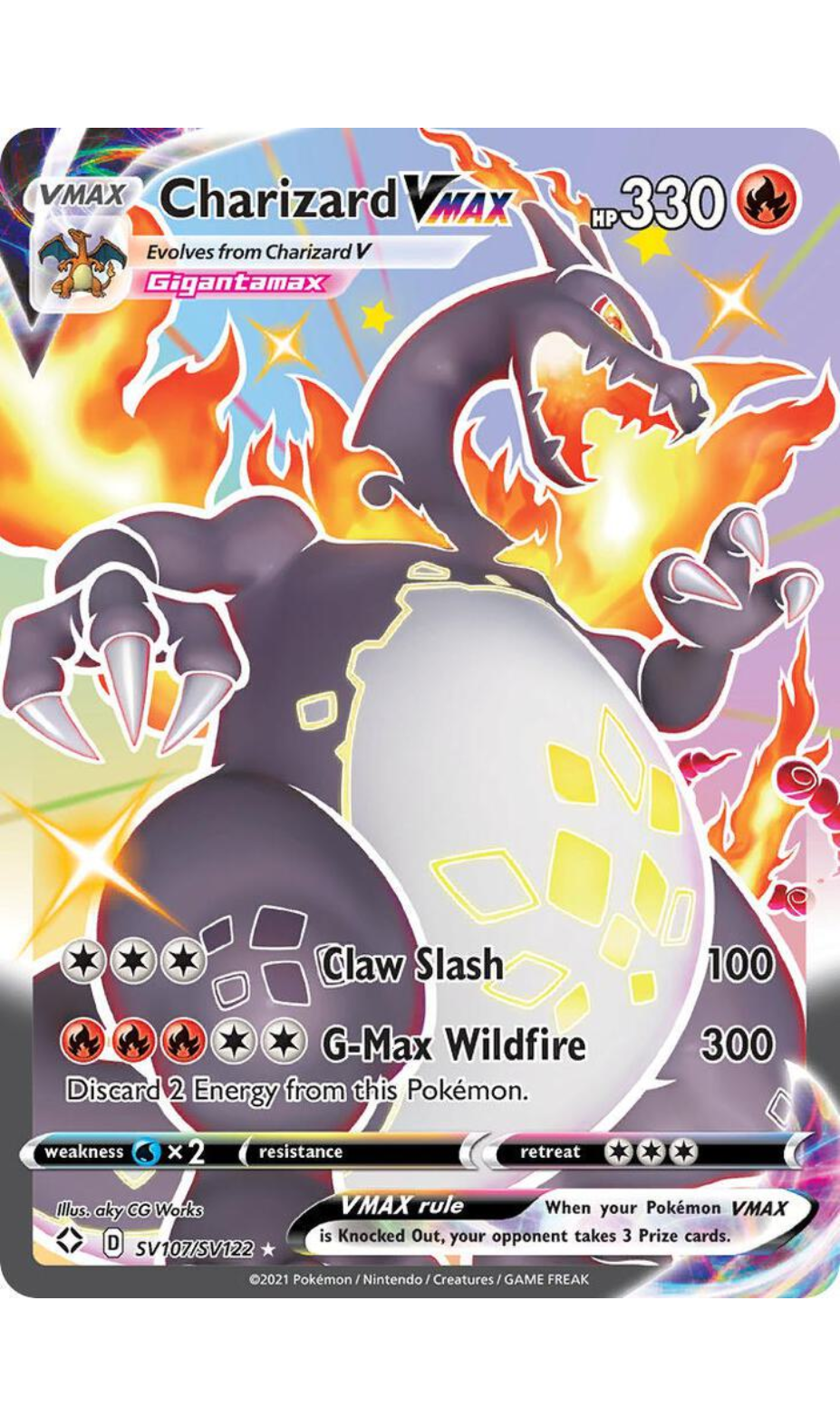CHARIZARD VMAX SV107/SV122 SHINING FATES SHINING VAULT