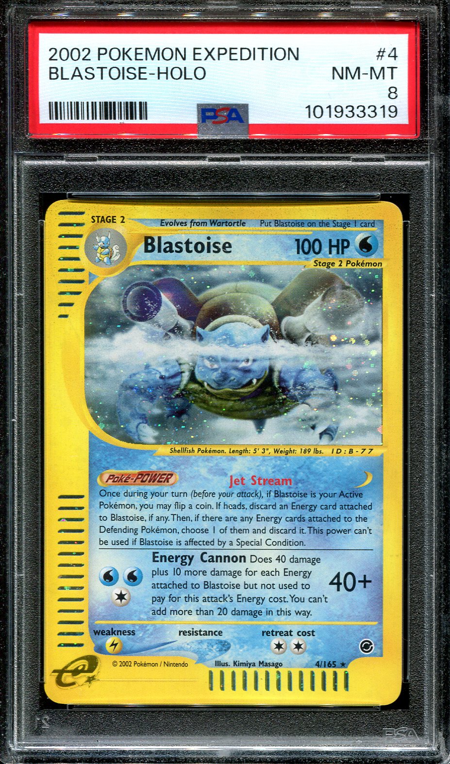 BLASTOISE 4/165 PSA 8 POKEMON EXPEDITION HOLO RARE