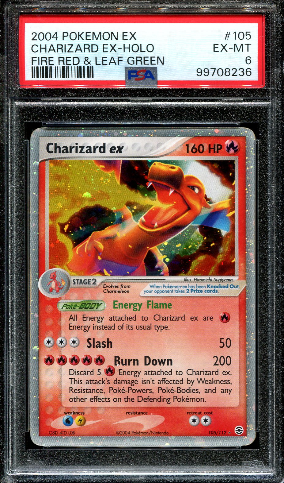 CHARIZARD EX 105/112 POKEMON PSA 6 FIRE RED & LEAF GREEN HOLO