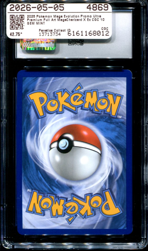 MEGA CHARIZARD X EX 023 CGC 10 POKEMON CHARIZARD UPC PROMO