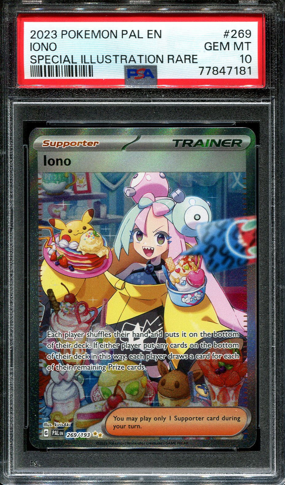 IONO 269/193 POKEMON PSA 10 PALDEA EVOLVED SPECIAL ILLUSTRATION RARE