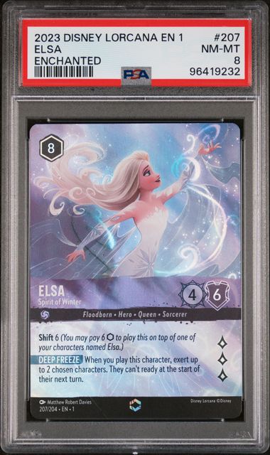 ELSA 207/204 PSA 8 DISNEY LORCANA FIRST CHAPTER ENCHANTED