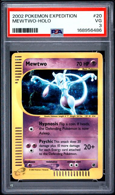 MEWTWO 20/165 PSA 3 POKEMON EXPEDITION HOLO RARE