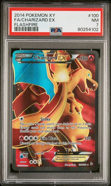 CHARIZARD EX 100/106 PSA 7 POKEMON XY FLASHFIRE FULL ART