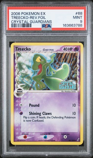 TREECKO 68/100 PSA 9 POKEMON EX CRYSTAL GUARDIANS REVERSE HOLO