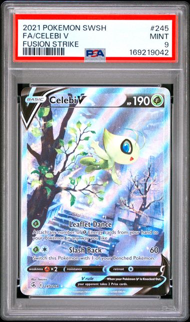 CELEBI V 245/264 PSA 9 POKEMON FUSION STRIKE ALTERNATE ART