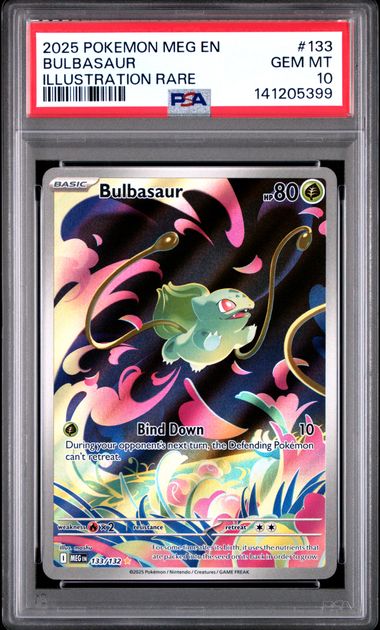 BULBASAUR 133/132 PSA 10 POKEMON MEGA EVOLUTION ILLUSTRATION RARE