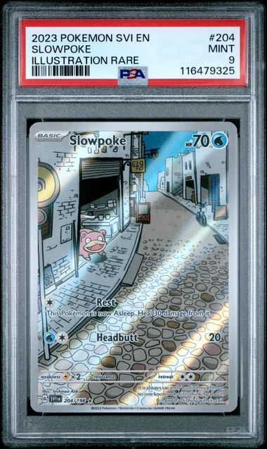 SLOWPOKE 204/198 PSA 9 POKEMON SCARLET & VIOLET ILLUSTRATION RARE