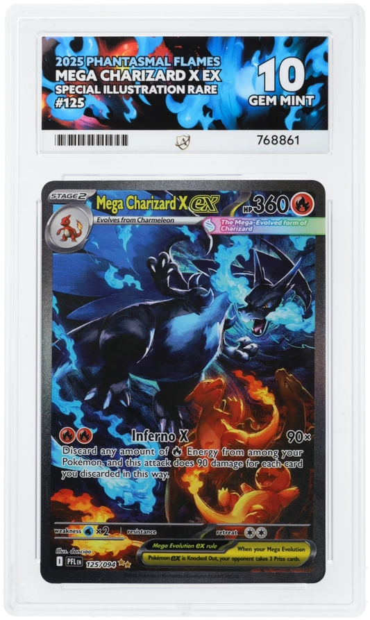 MEGA CHARIZARD EX 125/094 ACE 10 POKEMON PHANTASMAL FLAMES SPECIAL ILLUSTRATION RARE