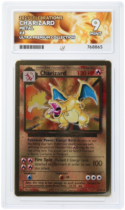 CHARIZARD 4/102 ACE 9 POKEMON CELEBRATIONS METAL PROMO