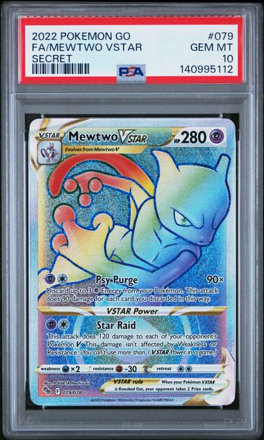 MEWTWO VSTAR 079/078 PSA 10 POKEMON GO SECRET RARE