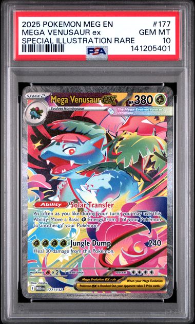 MEGA VENUSAUR EX 177/132 PSA 10 POKEMON MEGA EVOLUTION SPECIAL ILLUSTRATION RARE