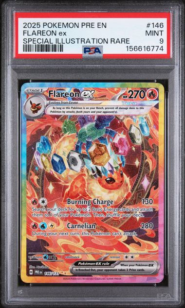 FLAREON EX 146/131 PSA 9 POKEMON PRISMATIC EVOLUTION SPECIAL ILLUSTRATION RARE
