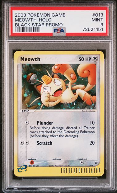 MEOWTH 013 PSA 9 POKEMON BLACK STAR PROMO HOLO