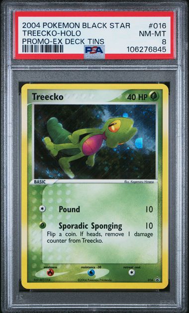 TREECKO 016 PSA 8 POKEMON EX DECK TIN PROMO HOLO
