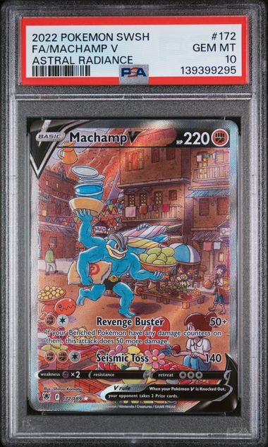 MACHAMP V 172/189 PSA 10 POKEMON ASTRAL RADIANCE ALTERNATE ART