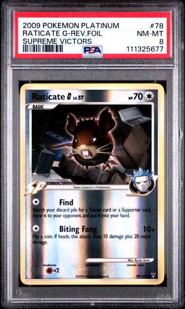RATICATE 78/147 PSA 8 POKEMON SUPREME VICTORS REVERSE HOLO