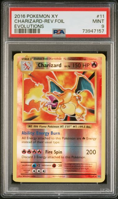 CHARIZARD 11/108 PSA 9 POKEMON XY EVOLUTIONS REVERSE HOLO
