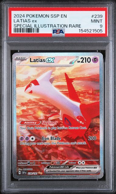LATIAS EX 239/191 PSA 9 POKEMON SURGING SPARKS SPECIAL ILLUSTRATION RARE