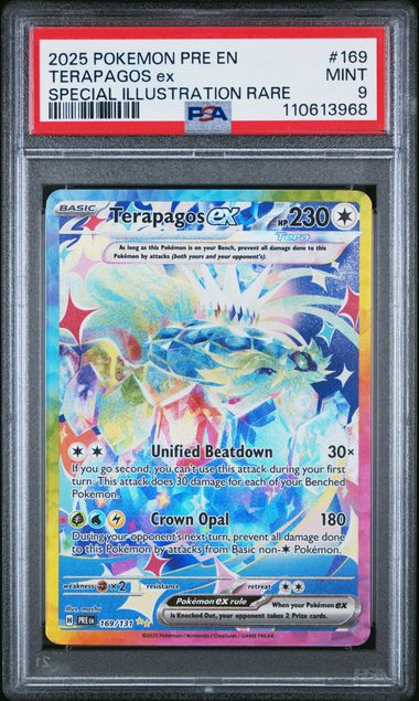 TERAPAGOS EX 169/131 PSA 9 POKEMON PRISMATIC EVOLUTION SPECIAL ILLUSTRATION RARE