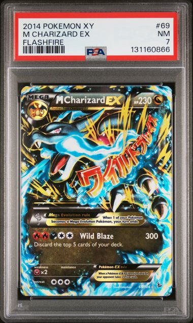 M CHARIZARD EX 69/106 PSA 7 POKEMON XY FLASHFIRE ULTRA RARE