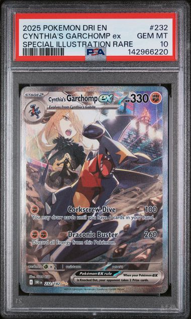 CYNTHIA'S GARCHOMP EX 232/182 PSA 10 POKEMON DESTINED RIVALS SPECIAL ILLUSTRATION RARE