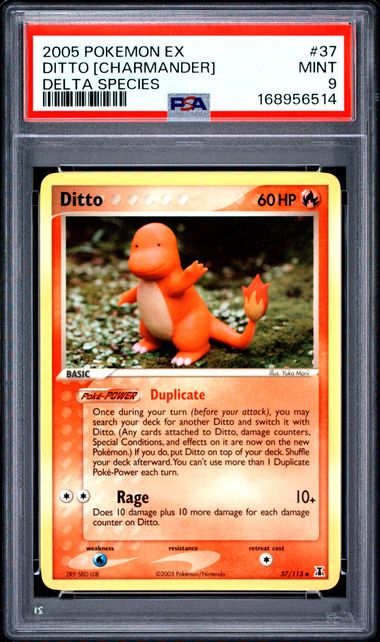 DITTO 37/113 PSA 9 POKEMON EX DELTA SPECIES (CHARMANDER)