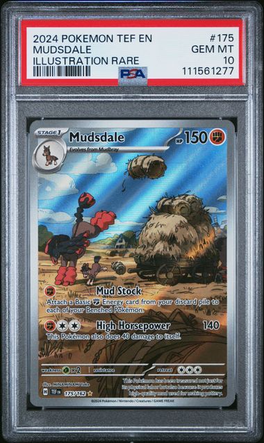 MUDSDALE 175/162 PSA 10 POKEMON TEMPORAL FORCES ILLUSTRATION RARE