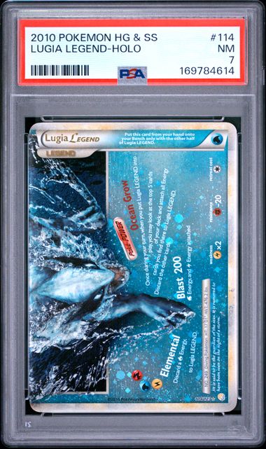 LUGIA LEGEND 114/123 PSA 7 POKEMON HG & SS BASE SET HOLO