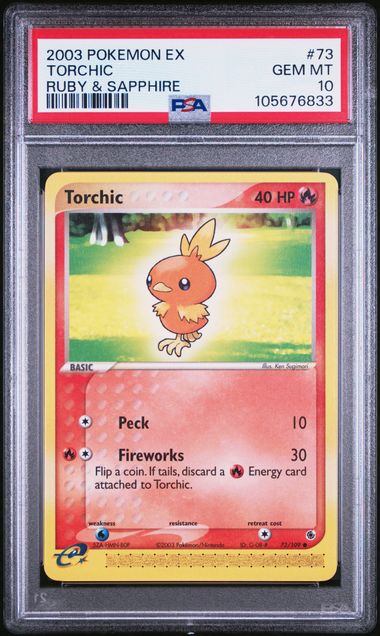 TORCHIC 73/109 PSA 10 POKEMON EX RUBY & SAPPHIRE