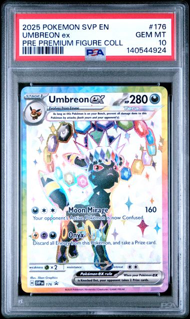 UMBREON EX 176 PSA 10 POKEMON PRISMATIC PREMIUM FIGURE COLLECTION PROMO