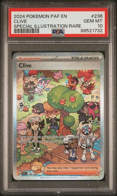 CLIVE 236/091 PSA 10 POKEMON PALDEAN FATES SPECIAL ILLUSTRATION RARE
