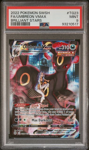 UMBREON VMAX TG23/TG30 PSA 9 POKEMON BRILLIANT STARS TRAINER GALLERY