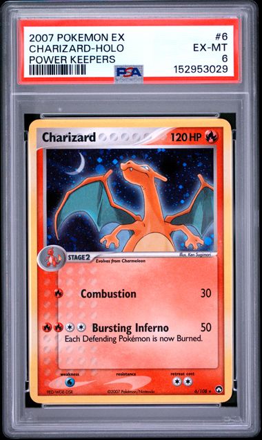 CHARIZARD 6/108 PSA 6 POKEMON EX POWER KEEPERS HOLO RARE