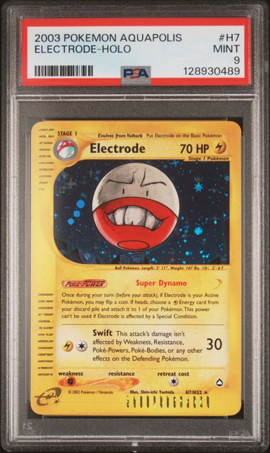ELECTRODE H7/H32 PSA 9 POKEMON AQUAPOLIS HOLO RARE
