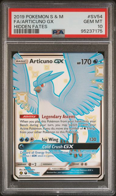 ARTICUNO GX SV54/SV94 PSA 10 POKEMON HIDDEN FATES SHINY VAULT FULL ART