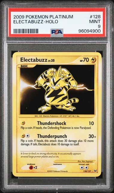 ELECTABUZZ 128/127 PSA 9 POKEMON PLATINUM HOLO SECRET RARE