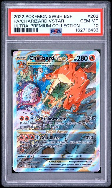 CHARIZARD VSTAR SWSH262 PSA 10 POKEMON ULTRA PREMIUM COLLECTION PROMO
