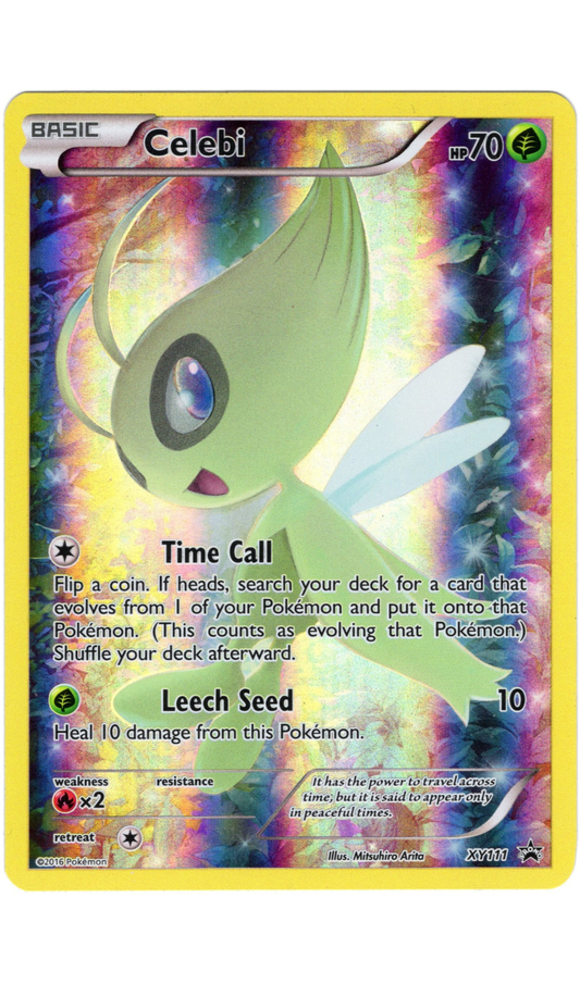 CELEBI XY111 POKEMON XY BLACK STAR PROMO FULL ART - LP