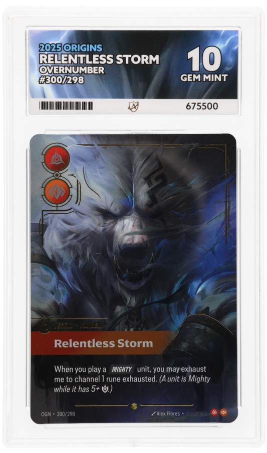 VOLIBEAR RELENTLESS STORM 300/298 ACE 10 RIFTBOUND ORIGINS OVERNUMBERED