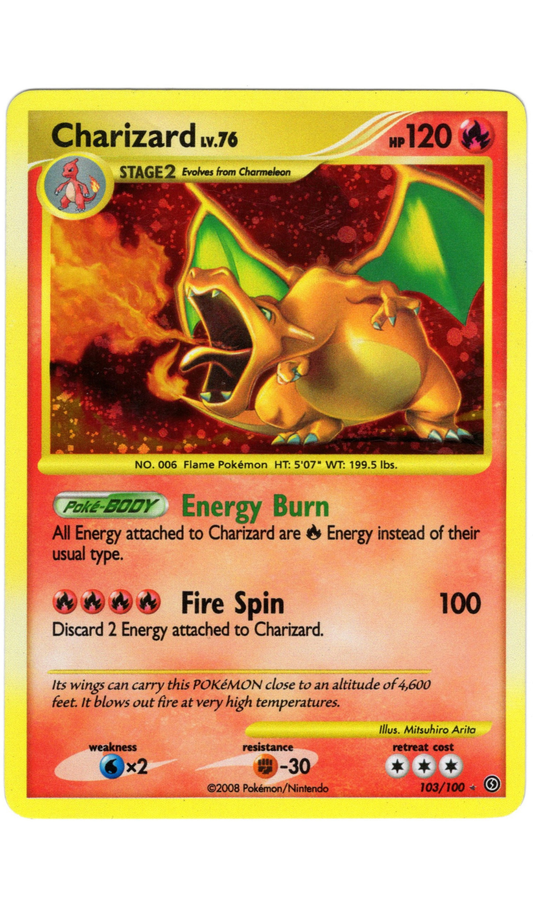 CHARIZARD 100/103 POKEMON STORMFRONT HOLO RARE - LP