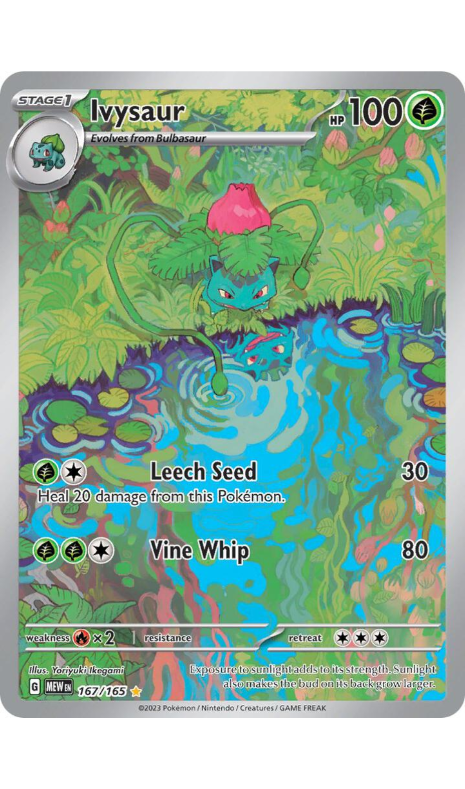 IVYSAUR 167/165 SCARLET & VIOLET 151 ILLUSTRATION RARE