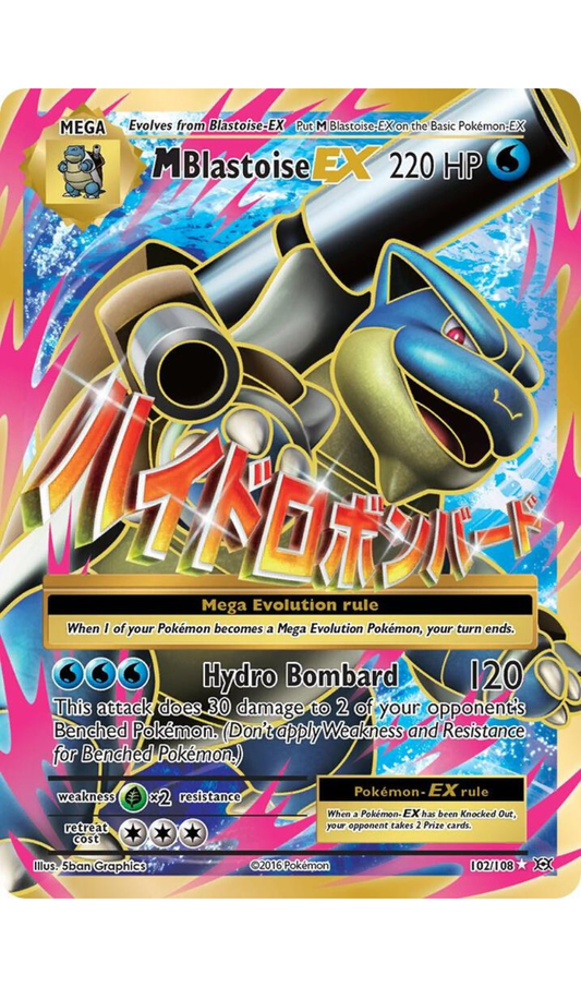 M BLASTOISE EX 102/108 XY EVOLUTIONS ULTRA RARE
