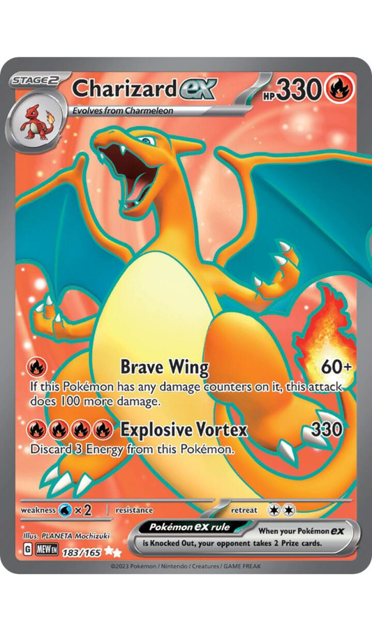 CHARIZARD EX 183/165 SCARLET & VIOLET 151 FULL ART