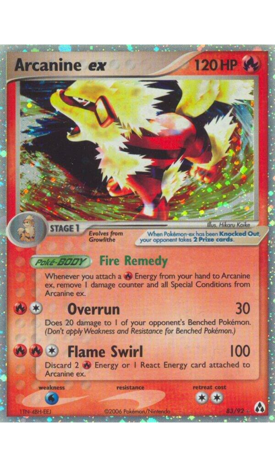 ARCANINE EX 83/92 EX LEGEND MAKER HOLO