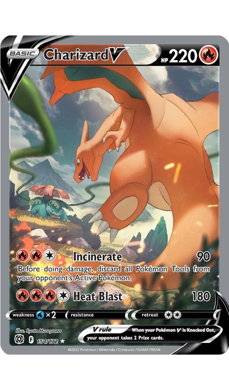 CHARIZARD V 154/172 BRILLIANT STARS ALTERNATE ART
